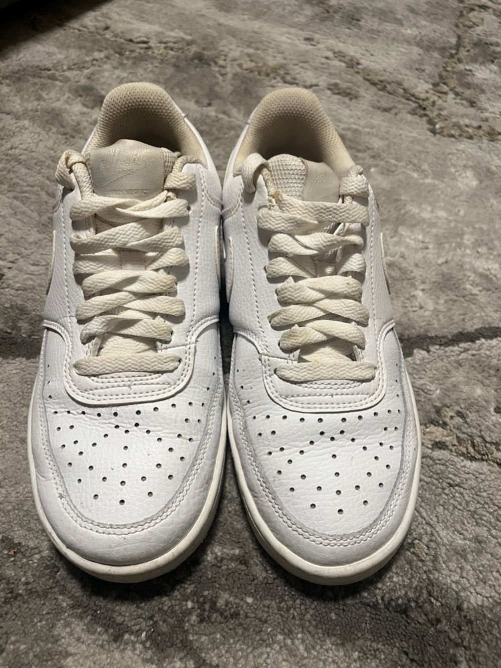 Kids Classic White Leather Sneakers with Padded Comfort